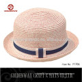 Newly Design fashion Paper Braid Fedora hat